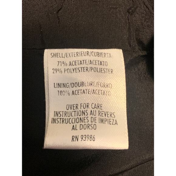 Casual Corner Vntg 90s Black Tailored Blazer & Shell w White Edging  - Size 12 - Picture 6 of 7